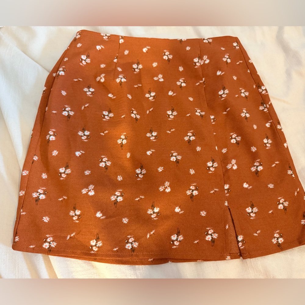 Aeropostale Rust Floral Mini Skirt